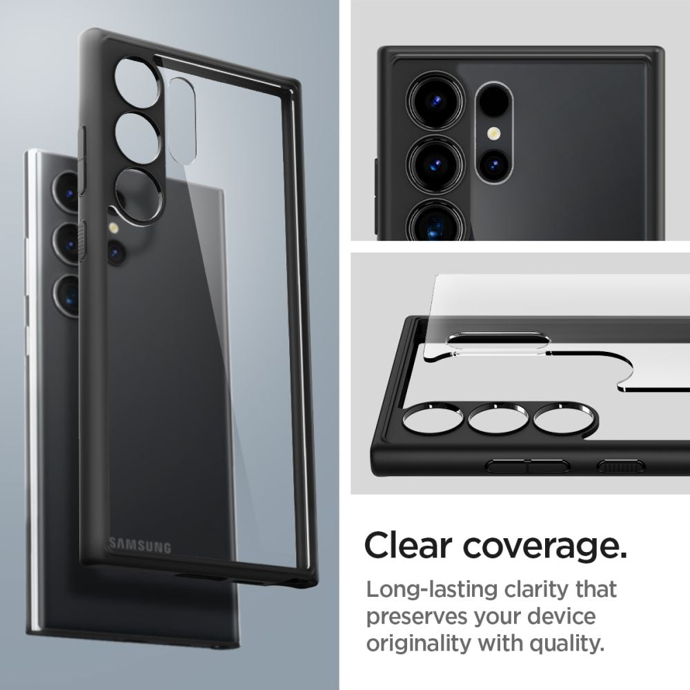 Funda para Samsung Galaxy S24 Ultra S928, Spigen, Ultra Hybrid, Negra Mate ACS07295