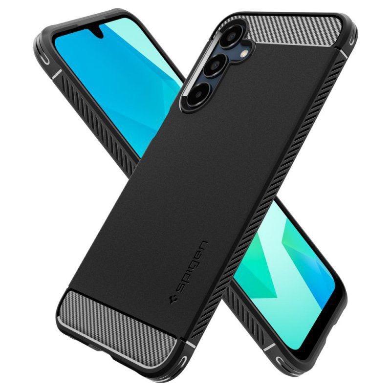 Funda para Samsung Galaxy A16 5G A166 / A16 4G A165, Spigen, Rugged Armour, Negro ACS08891