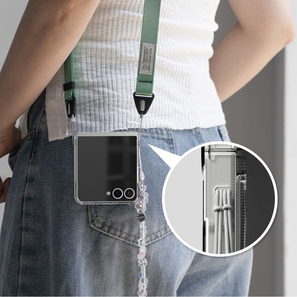 Funda para Samsung Galaxy Z Flip7 F766, Ringke, Fusion, Transparente