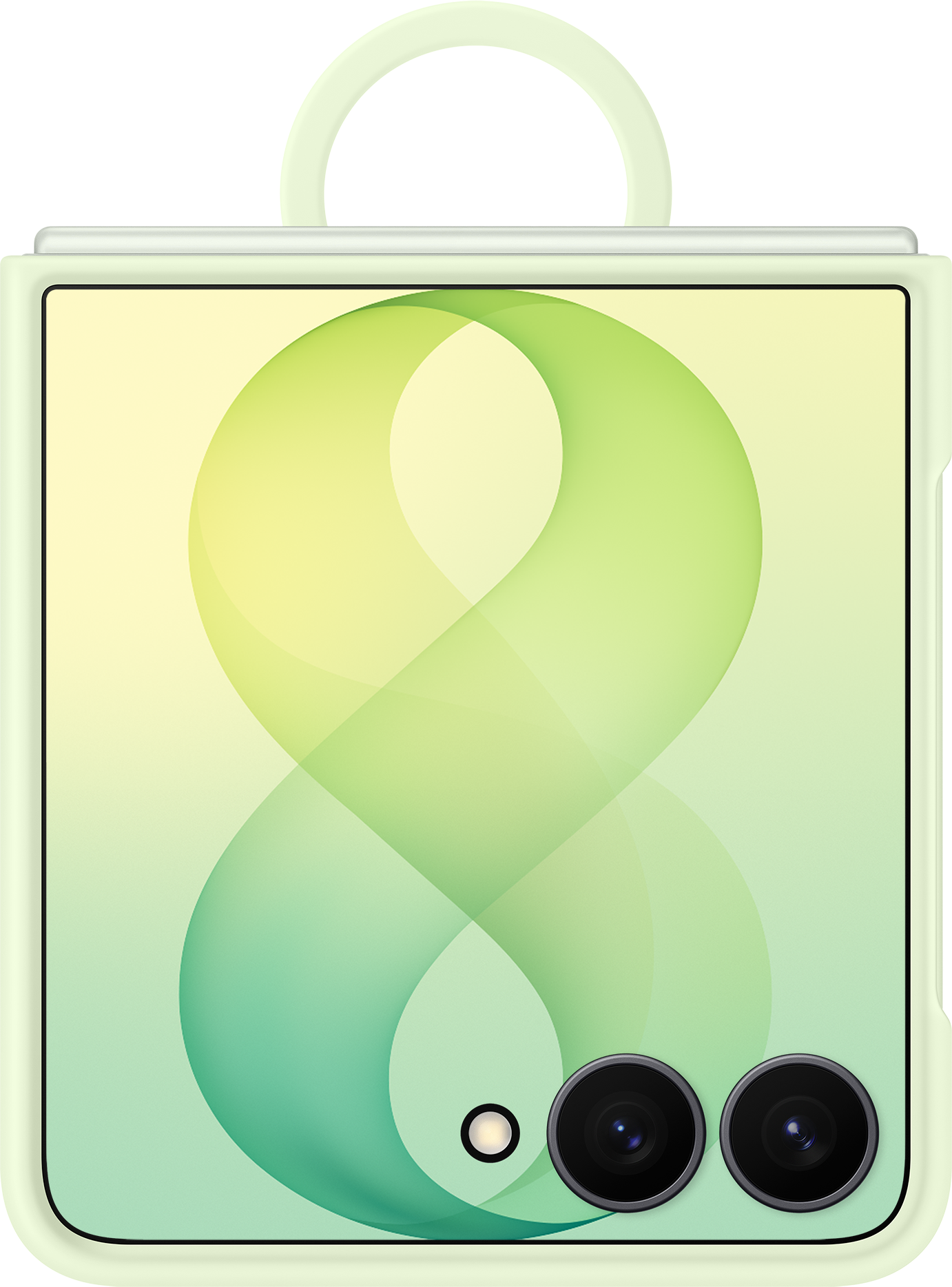 Funda para Samsung Galaxy Z Flip8 F776, Anillo de Silicona con Imán, Verde EF-EF776CGEGWW