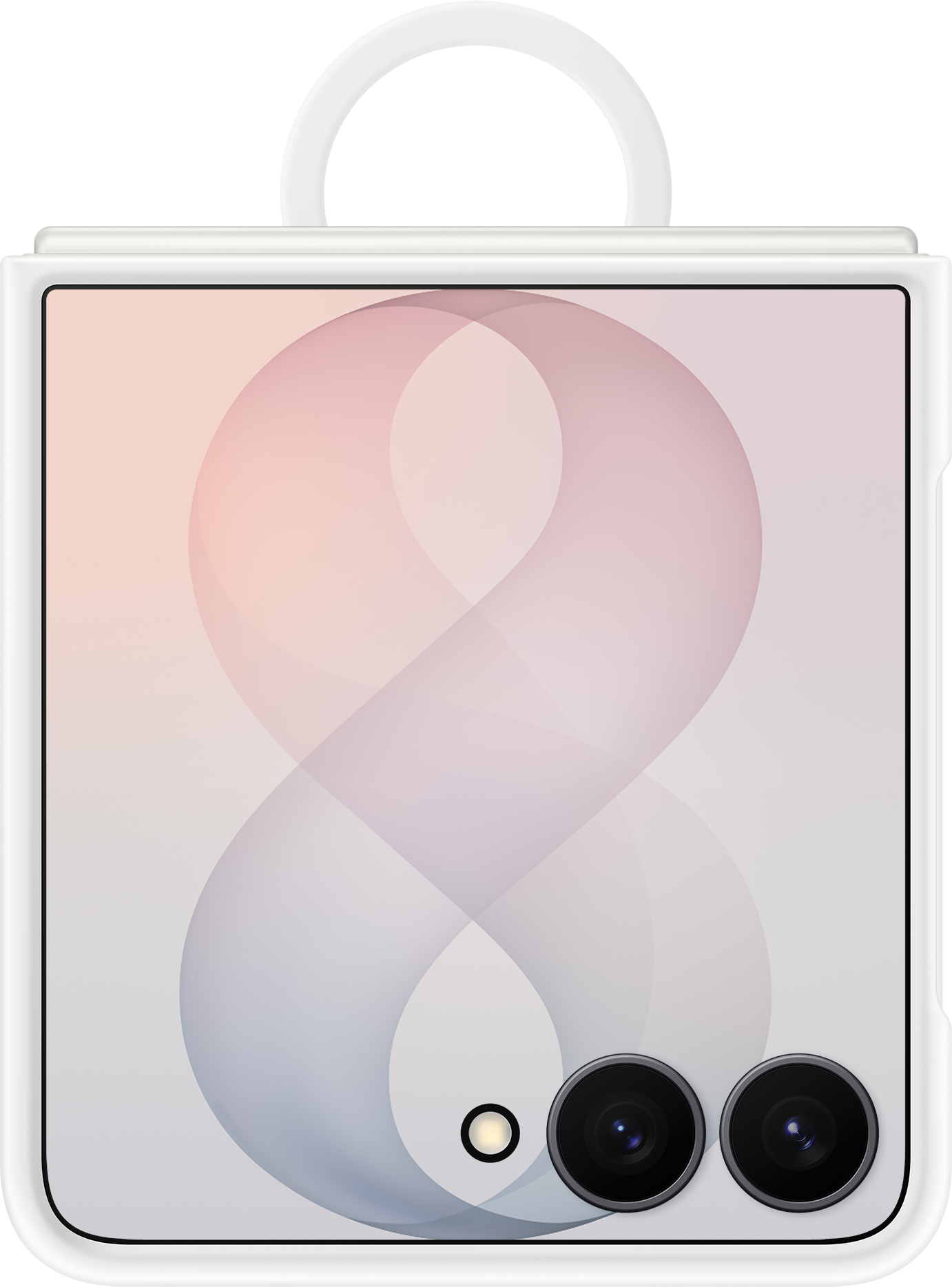Funda para Samsung Galaxy Z Flip8 F776, Anillo de Silicona con Imán, Blanca EF-EF776CWEGWW
