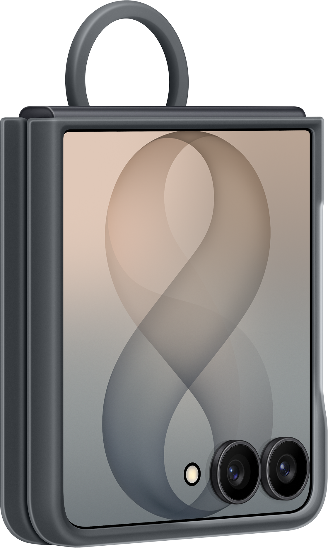 Funda para Samsung Galaxy Z Flip8 F776, Anillo de Silicona con Imán, Negra EF-EF776CBEGWW