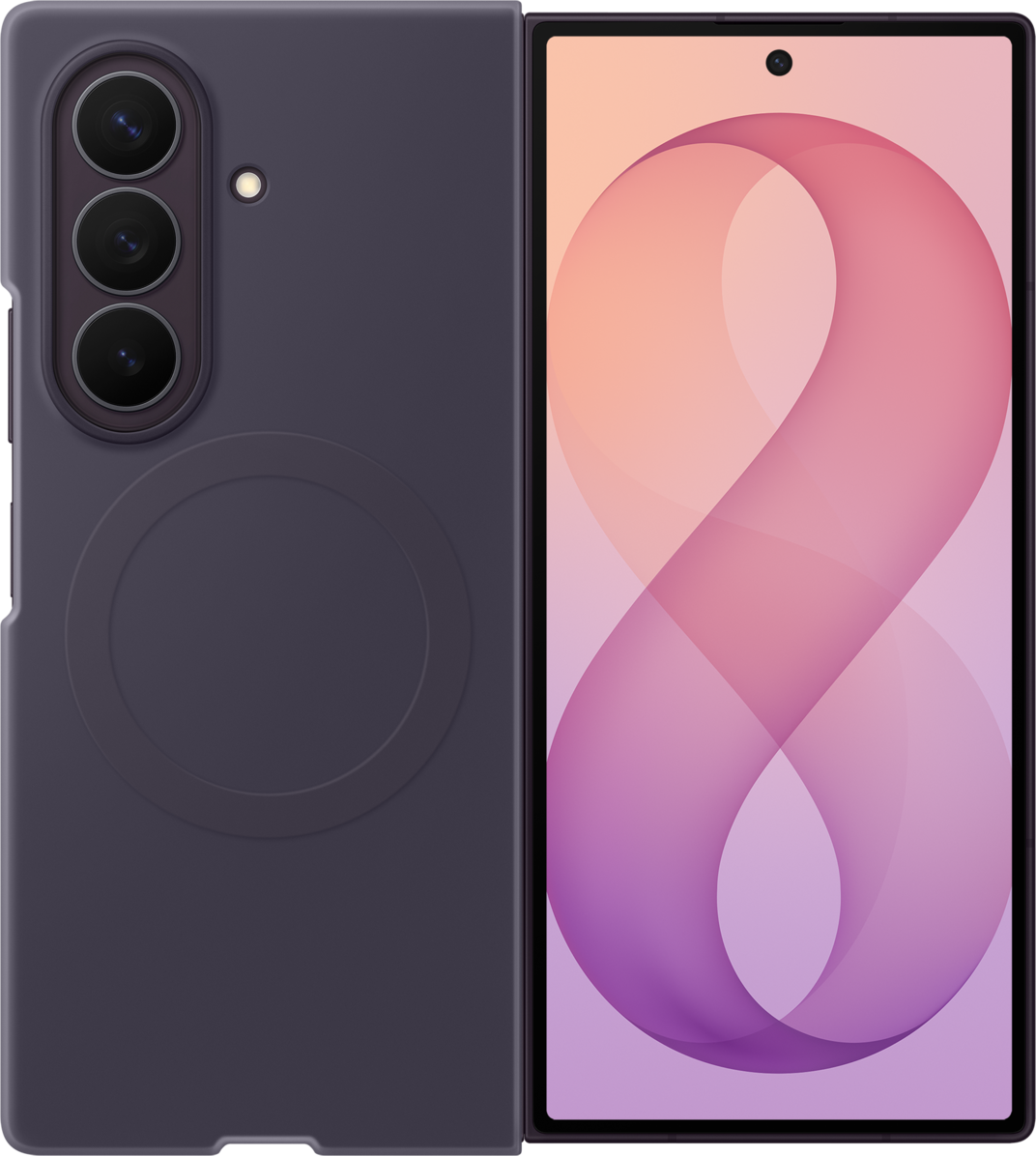Funda para Samsung Galaxy Z Fold8 Ultra F976, Funda de Silicona con Imán, Violeta EF-EF976CVEGWW