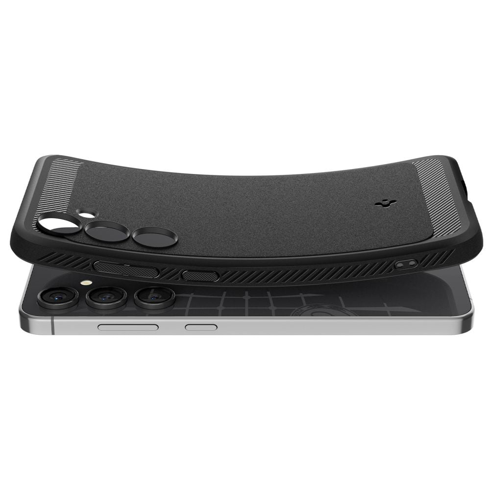 Funda para Samsung Galaxy S24 FE S721, Spigen, Rugged Armor, Negra ACS08578
