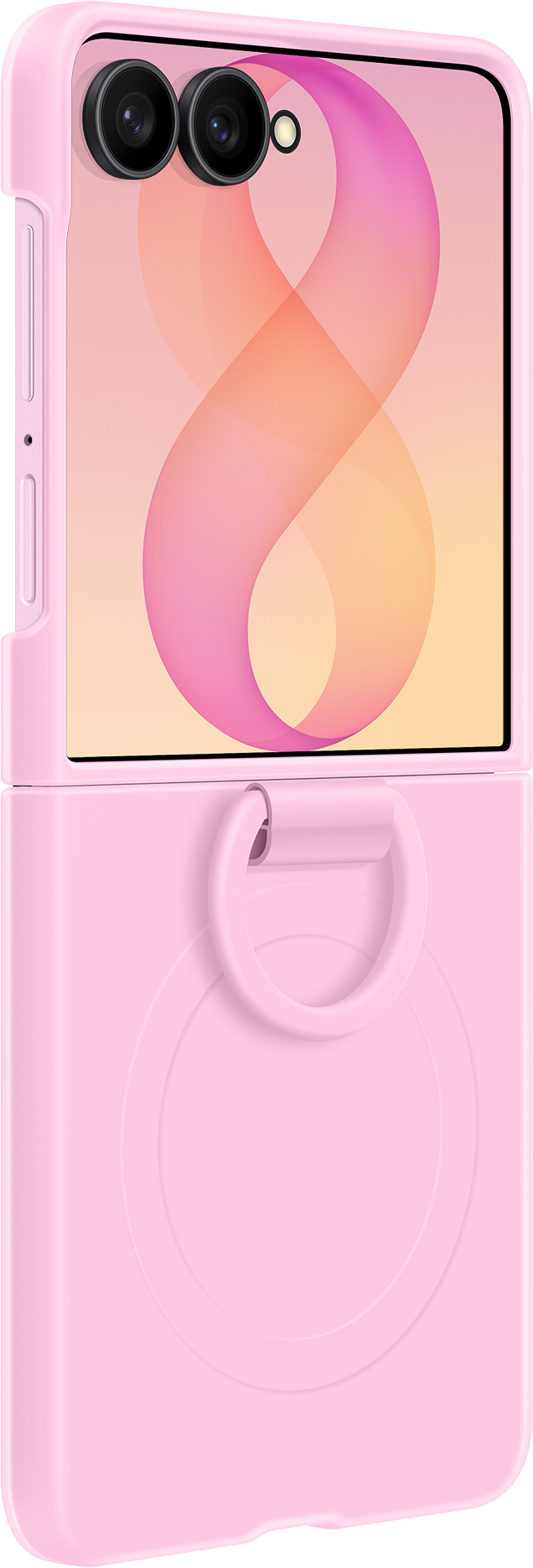 Funda para Samsung Galaxy Z Flip8 F776, Anillo de Silicona con Imán, Rosa EF-EF776CVEGWW