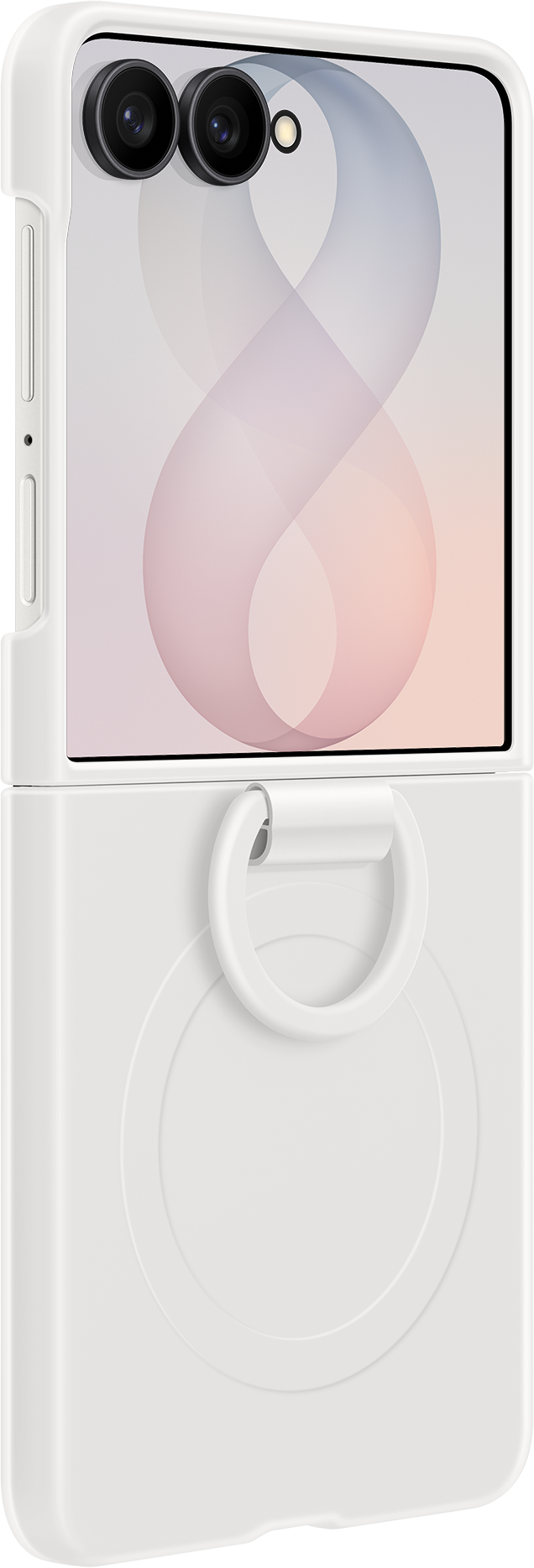 Funda para Samsung Galaxy Z Flip8 F776, Anillo de Silicona con Imán, Blanca EF-EF776CWEGWW