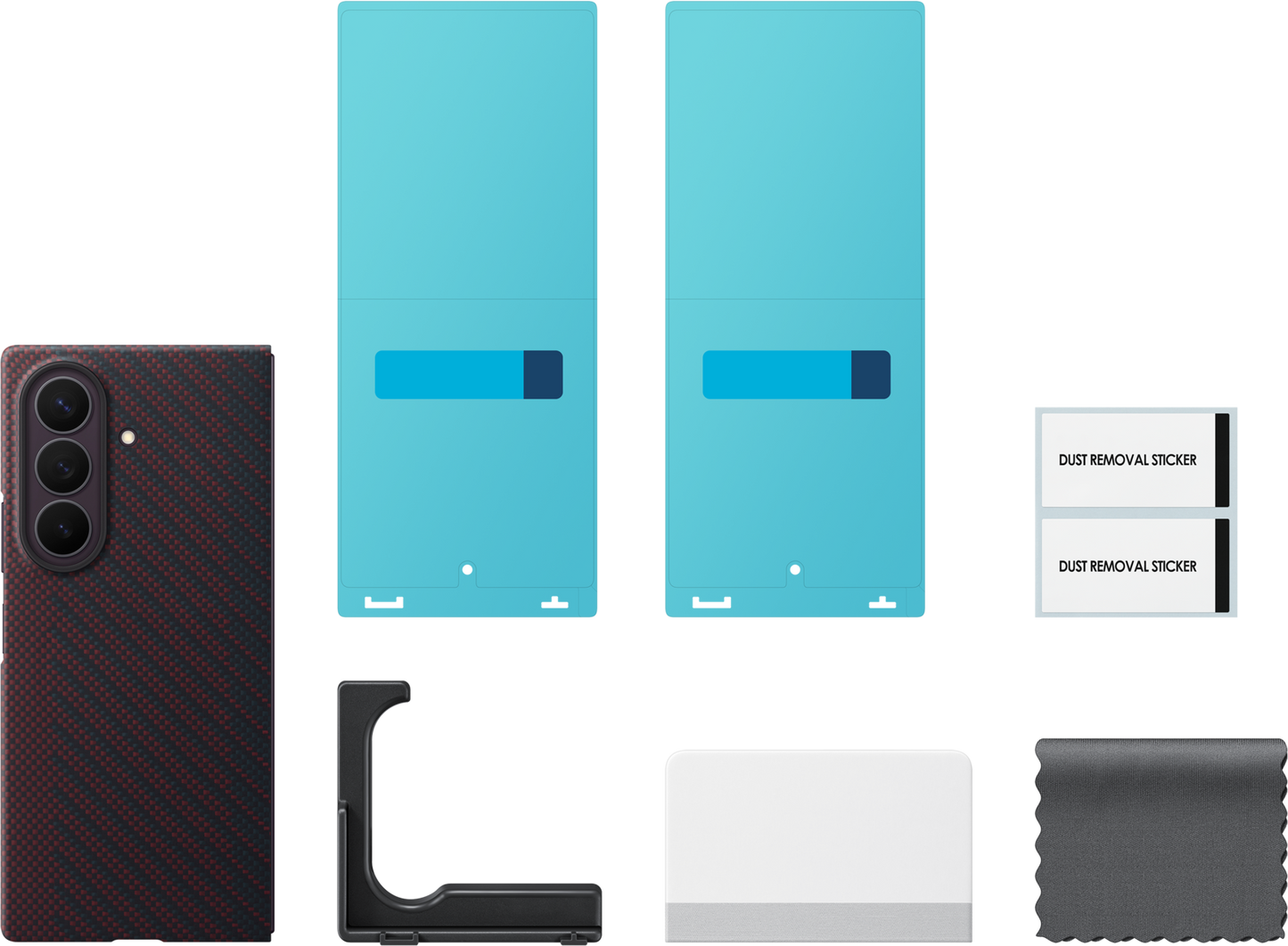 Funda para Samsung Galaxy Z Fold8 Ultra F976, Carbon Magnet Case, Roja EF-KF976SREGWW