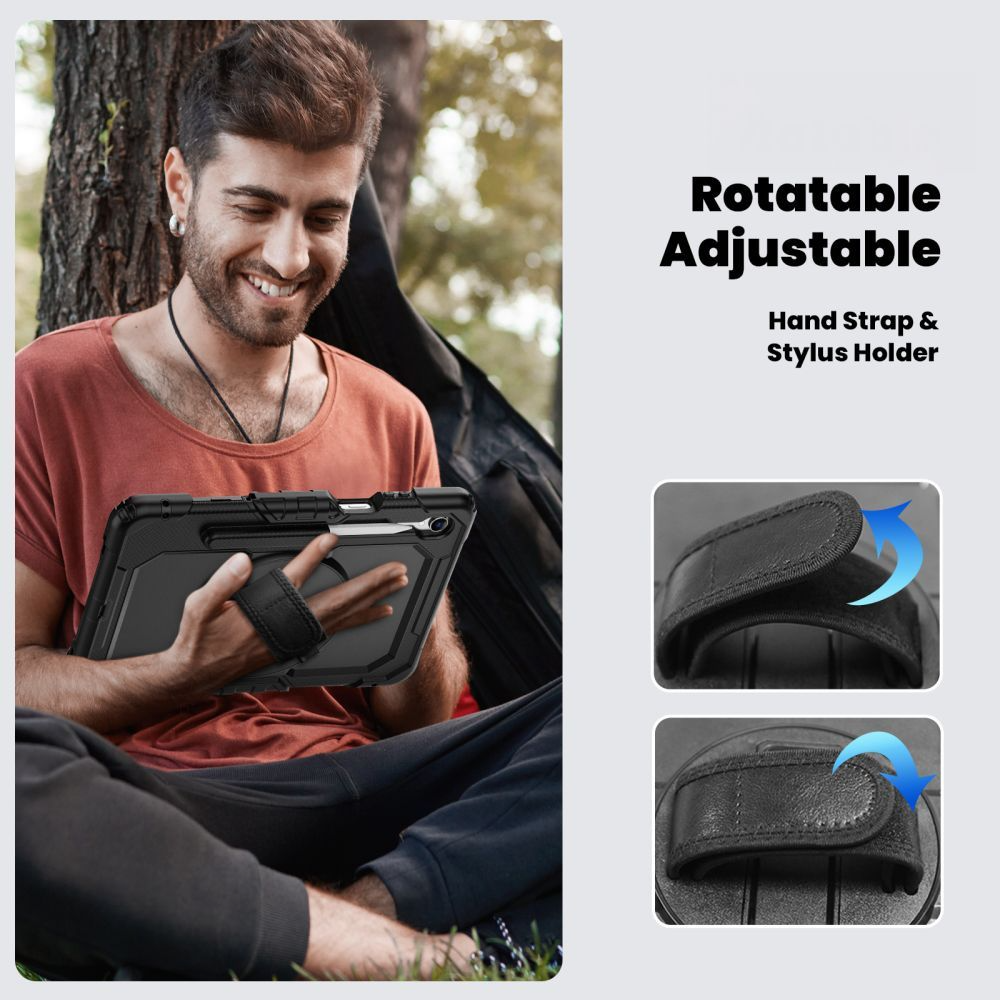 Funda para Samsung Galaxy Tab S11, Tech-Protect, Solid360, Negra