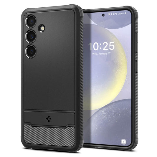 Funda para Samsung Galaxy S24+ S926, Spigen, Rugged Armour, Negro ACS07326