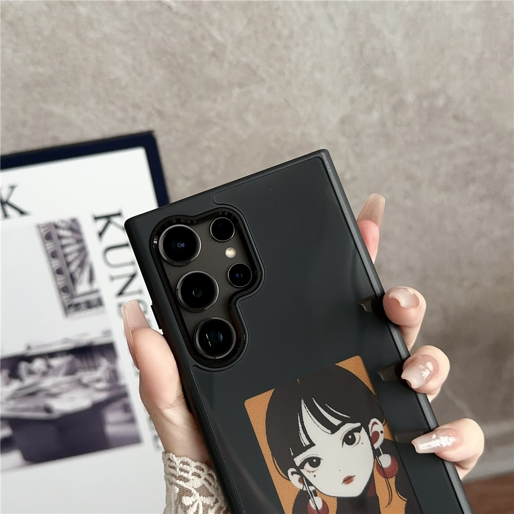 Funda para Samsung Galaxy S23 Ultra S918, OEM, Pantalla Personalizada E-Ink, Negra