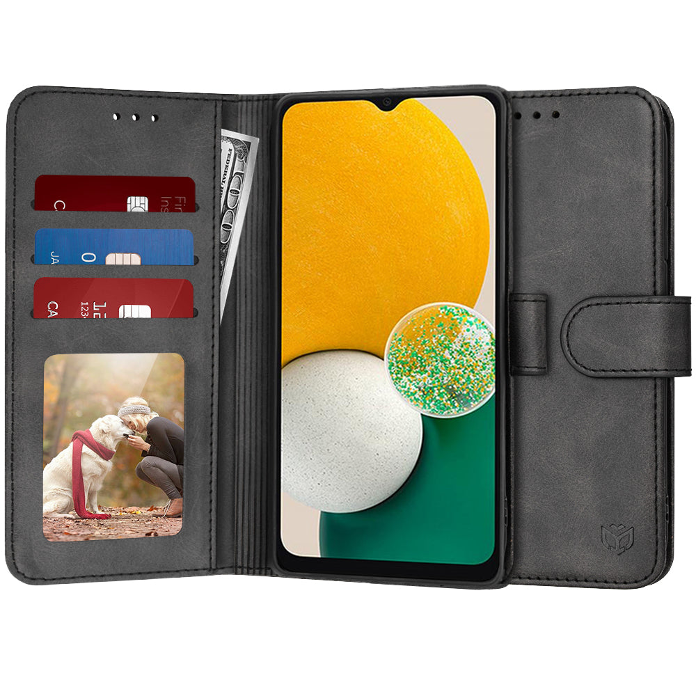 Funda para Samsung Galaxy A04s A047 / A13 5G A136, Techsuit, Diary Book, Negra