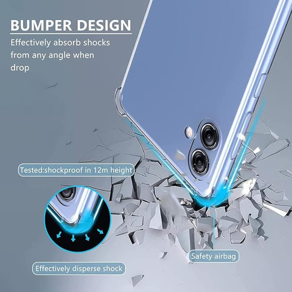 Funda para Samsung Galaxy A05 A055, Techsuit, Antigolpes Transparente, Transparente