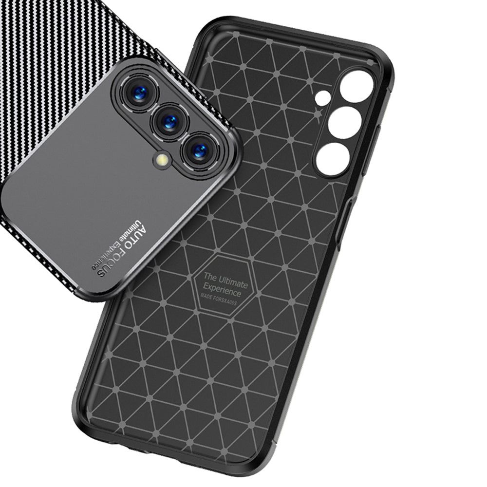 Funda para Samsung Galaxy A05s A057, Techsuit, Fibra de Carbon, Negra