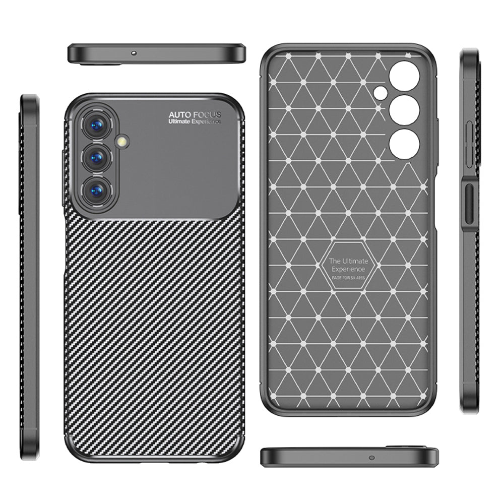 Funda para Samsung Galaxy A05s A057, Techsuit, Fibra de Carbon, Negra