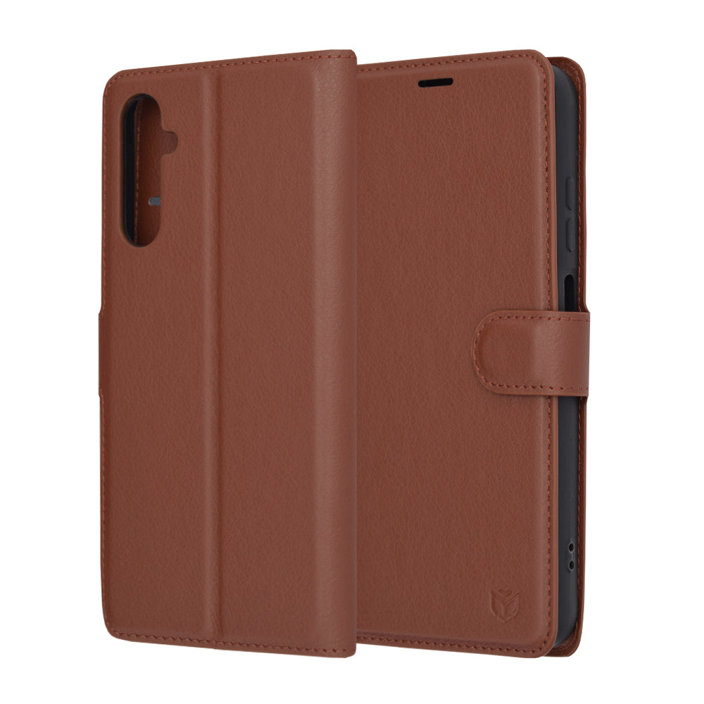 Funda para Samsung Galaxy A05s A057, Techsuit, Leather Folio, Marrón