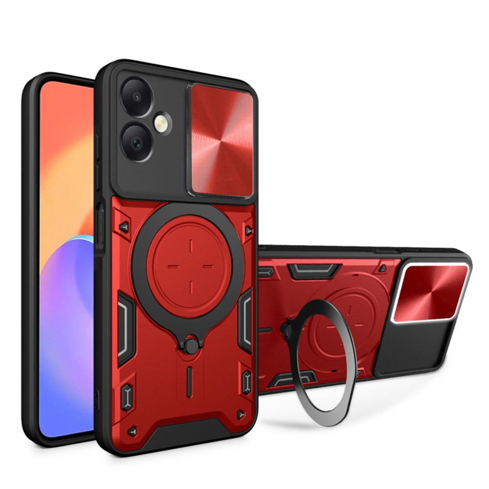 Funda para Samsung Galaxy A06 A065, Techsuit, CamGuard Pro, Roja