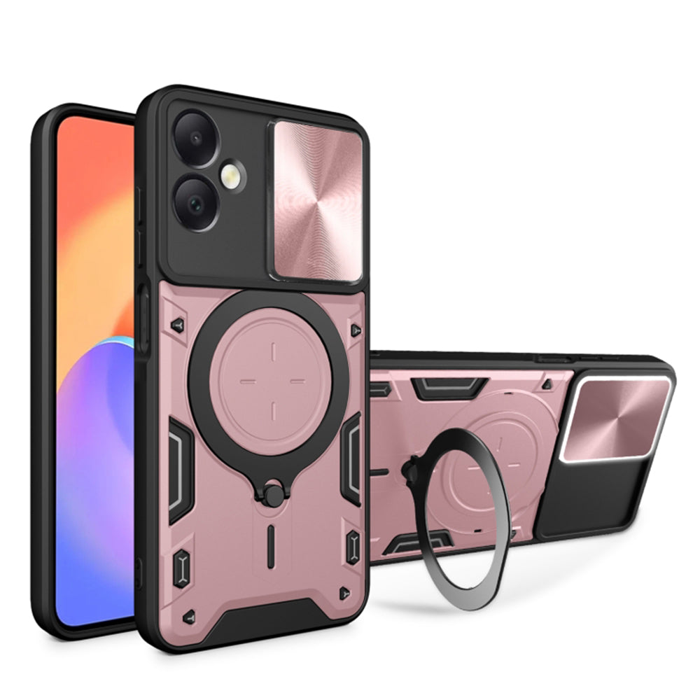 Funda para Samsung Galaxy A06 A065, Techsuit, CamGuard Pro, Rosa Dorado