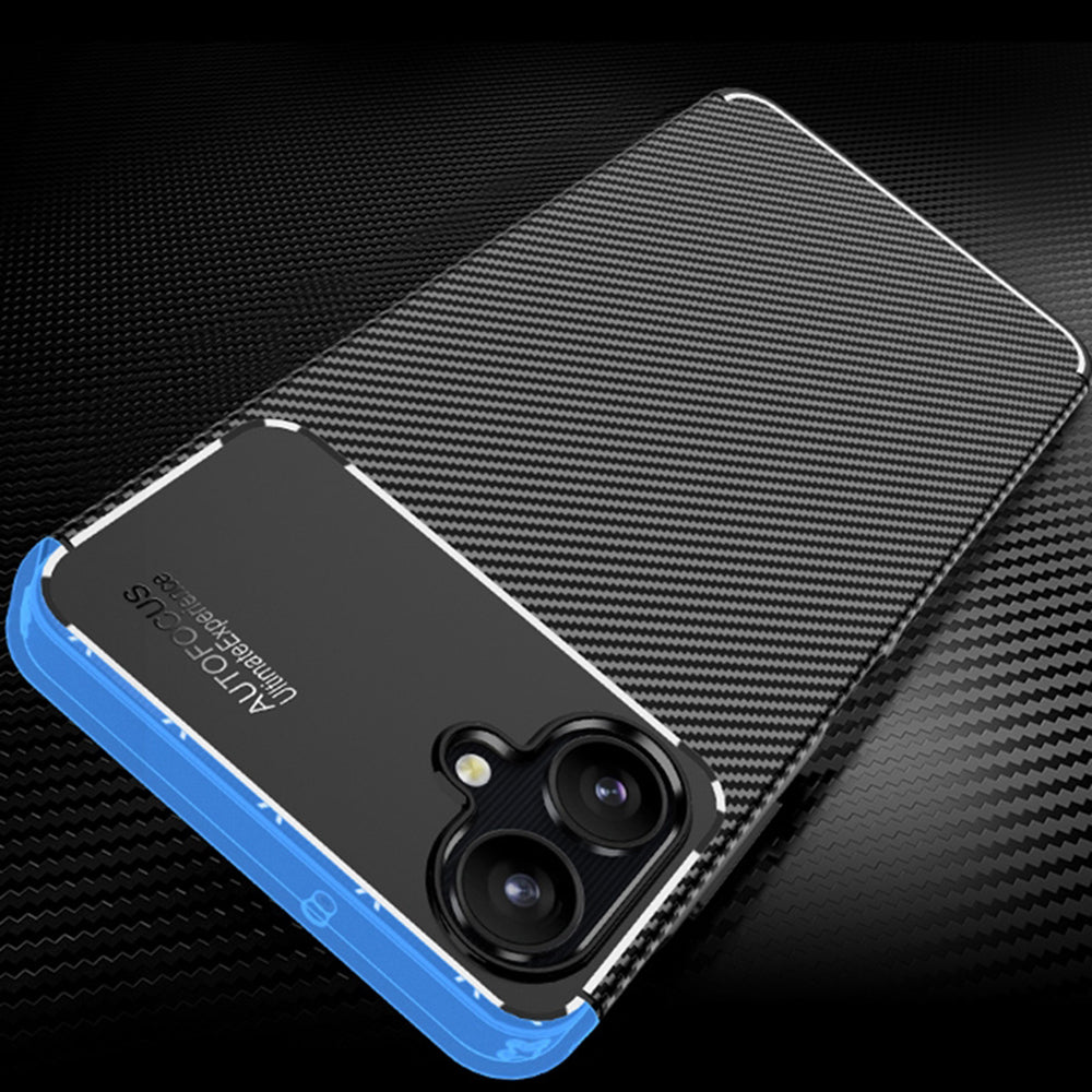 Funda para Samsung Galaxy A06 A065, Techsuit, Fibra de Carbon, Negra