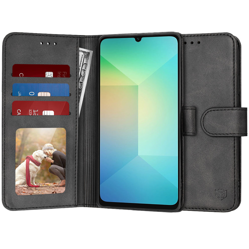 Funda para Samsung Galaxy A06 A065, Techsuit, Diary Book, Negra