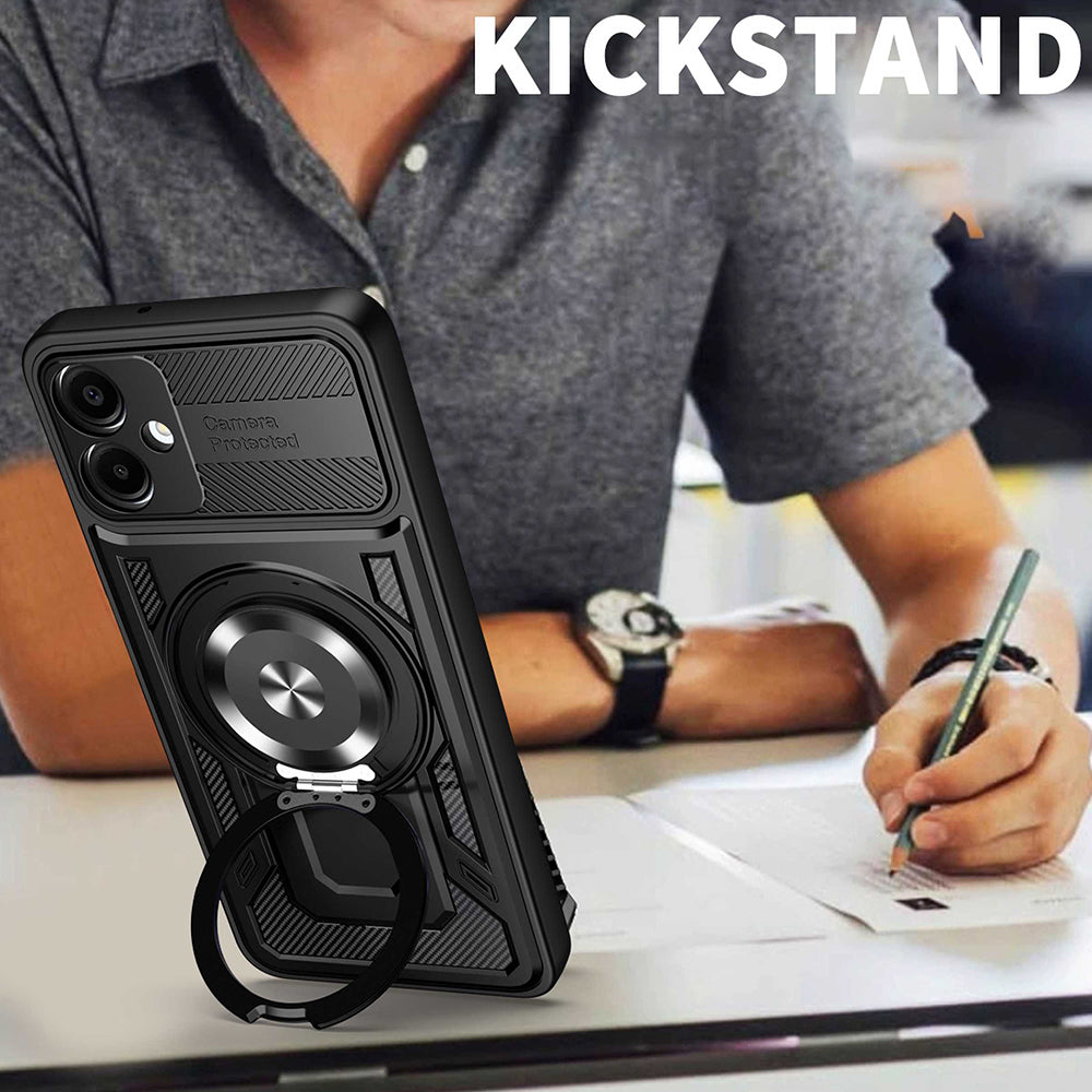Funda para Samsung Galaxy A07 4G A075, Techsuit, RuggedCam, Negra