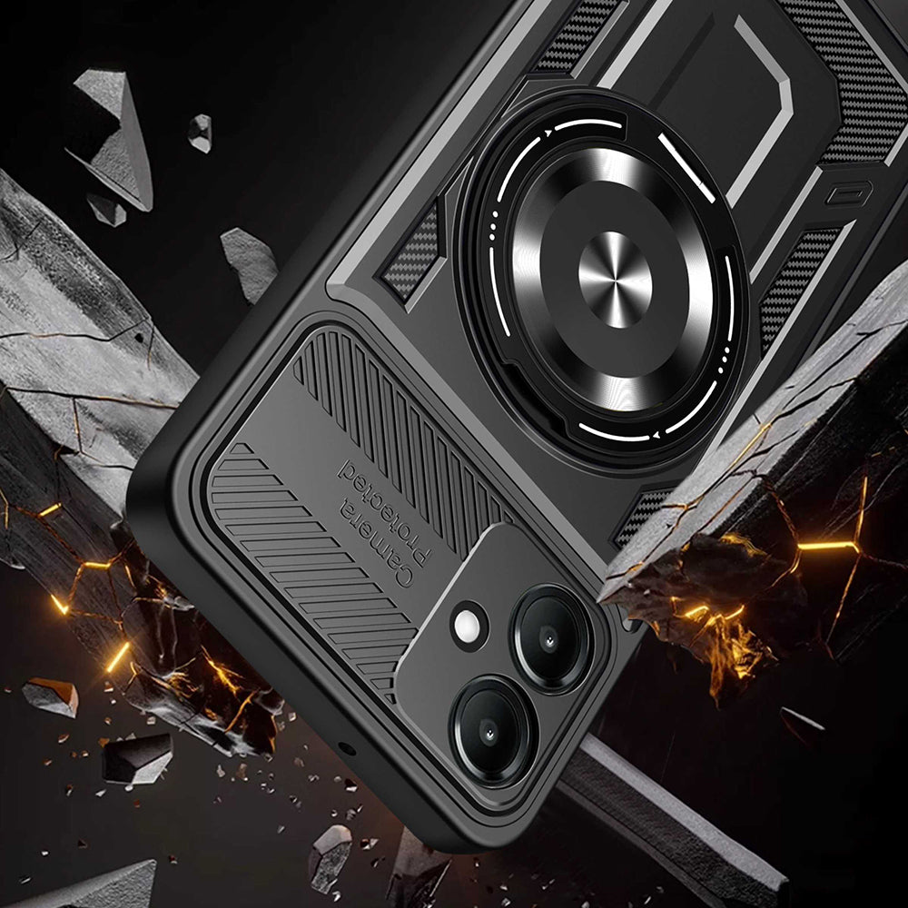 Funda para Samsung Galaxy A07 4G A075, Techsuit, RuggedCam, Negra