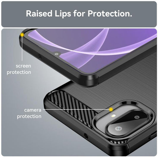 Funda para Samsung Galaxy A07 4G A075, Techsuit, Carbono, Negra