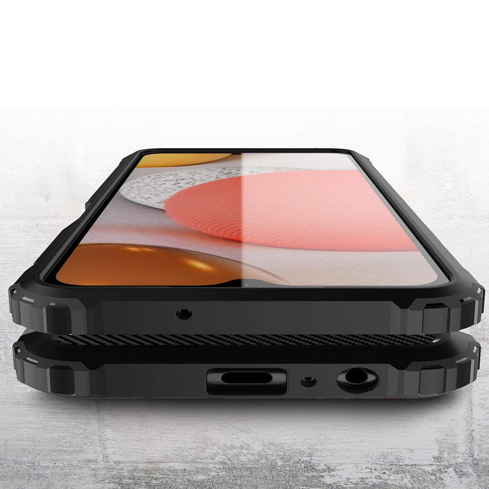 Funda para Samsung Galaxy A12 Nacho A127 / A12 A125, Techsuit, Hybrid Armor, Negra