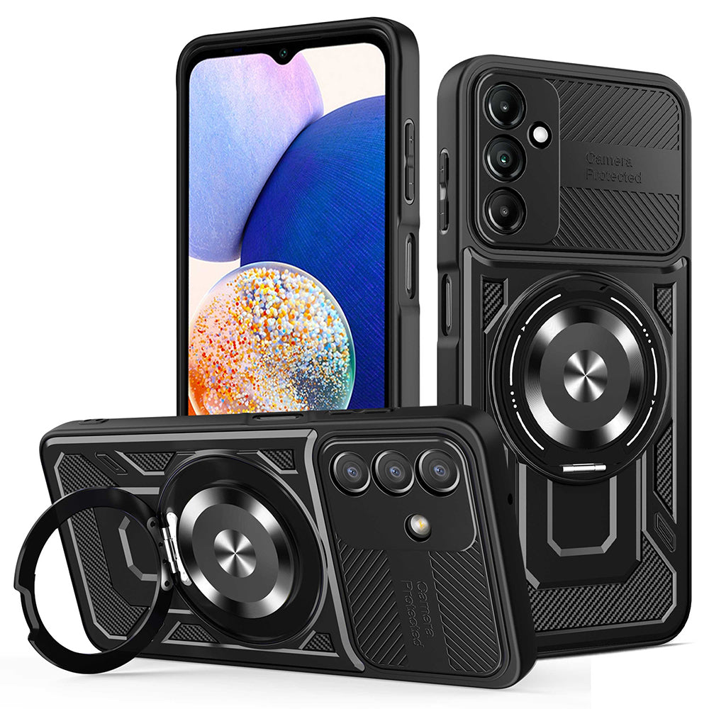 Funda para Samsung Galaxy A14 A145 / A14 5G A146, Techsuit, RuggedCam, Negra