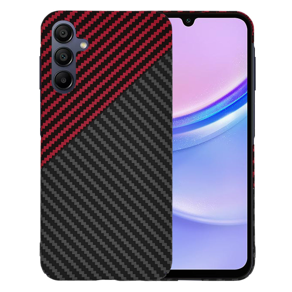 Funda para Samsung Galaxy A15 5G A156 / A15 A155, Techsuit, Carbonite FiberShell, Negra Roja