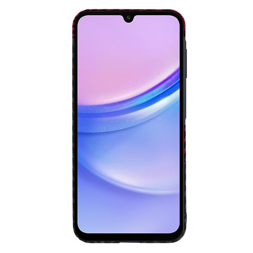 Funda para Samsung Galaxy A15 5G A156 / A15 A155, Techsuit, Carbonite FiberShell, Negra Roja