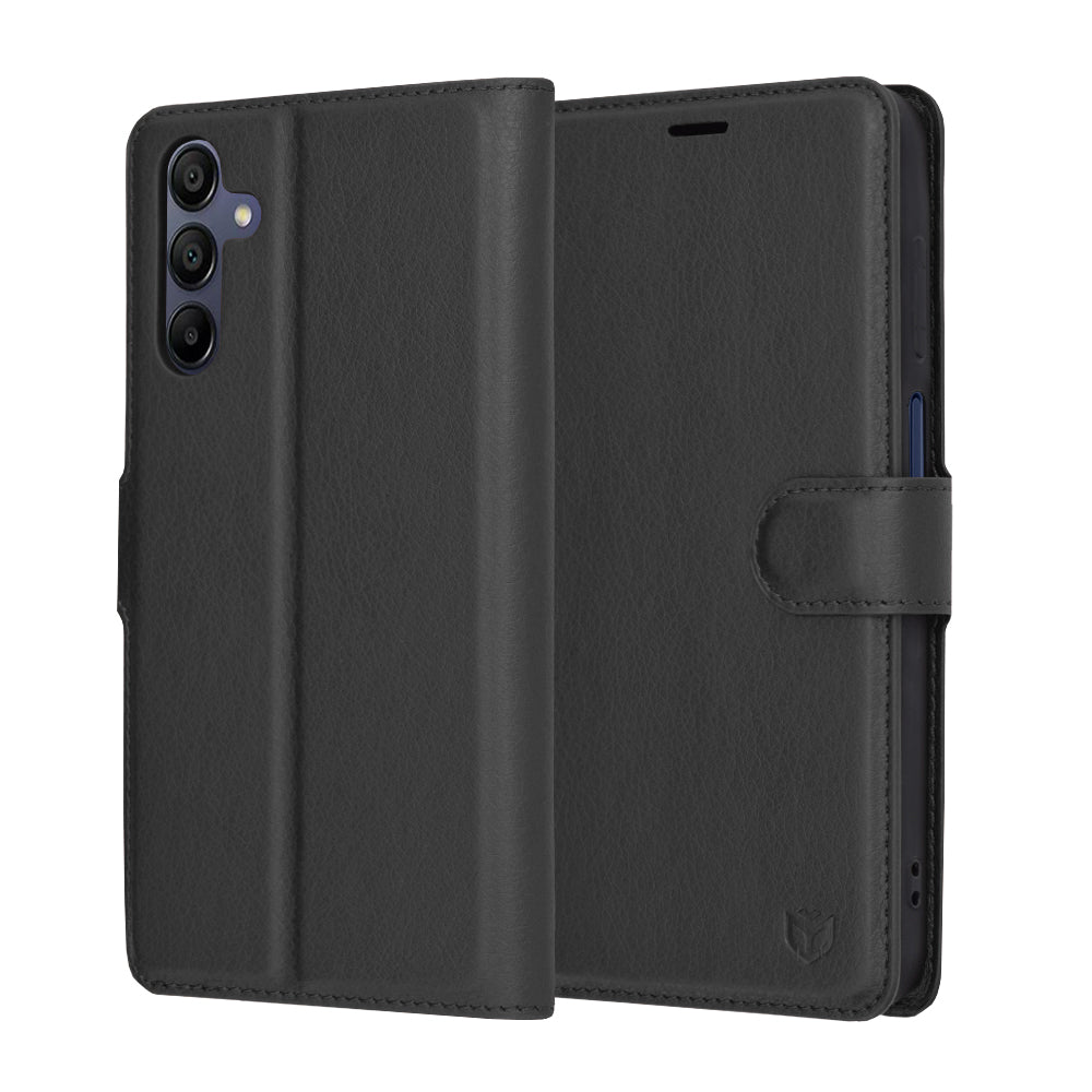 Funda para Samsung Galaxy A15 5G A156 / A15 A155, Techsuit, Leather Folio, Negra
