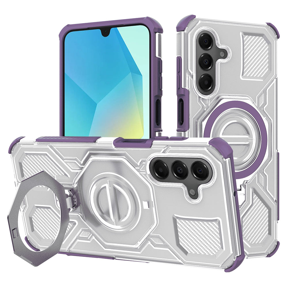 Funda para Samsung Galaxy A16 5G A166 / A16 4G A165, Techsuit, Carbon Shield Pro, Morado