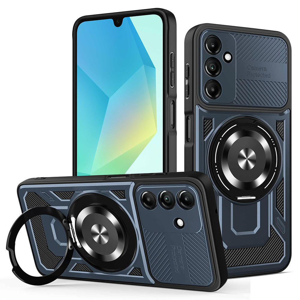 Funda para Samsung Galaxy A16 5G A166 / A16 4G A165, Techsuit, RuggedCam, Azul