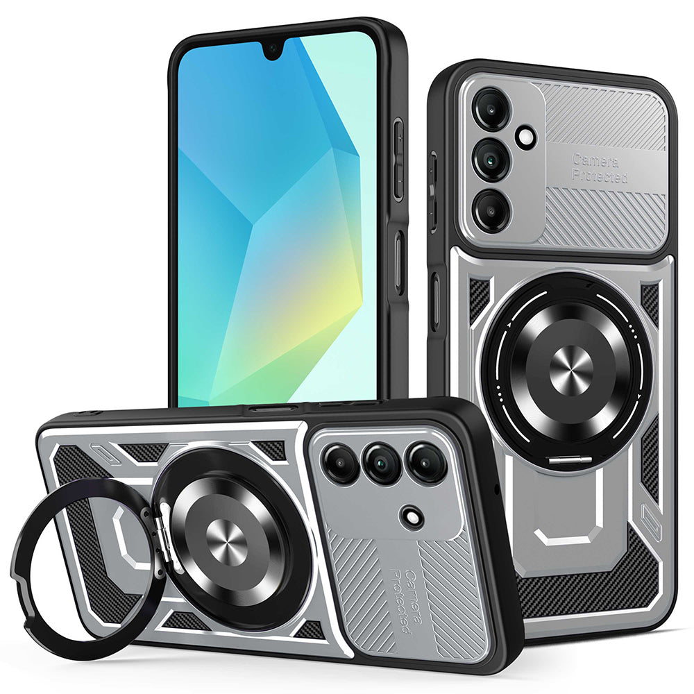 Funda para Samsung Galaxy A16 5G A166 / A16 4G A165, Techsuit, RuggedCam, Gris