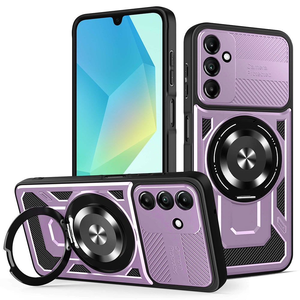 Funda para Samsung Galaxy A16 5G A166 / A16 4G A165, Techsuit, RuggedCam, Morado