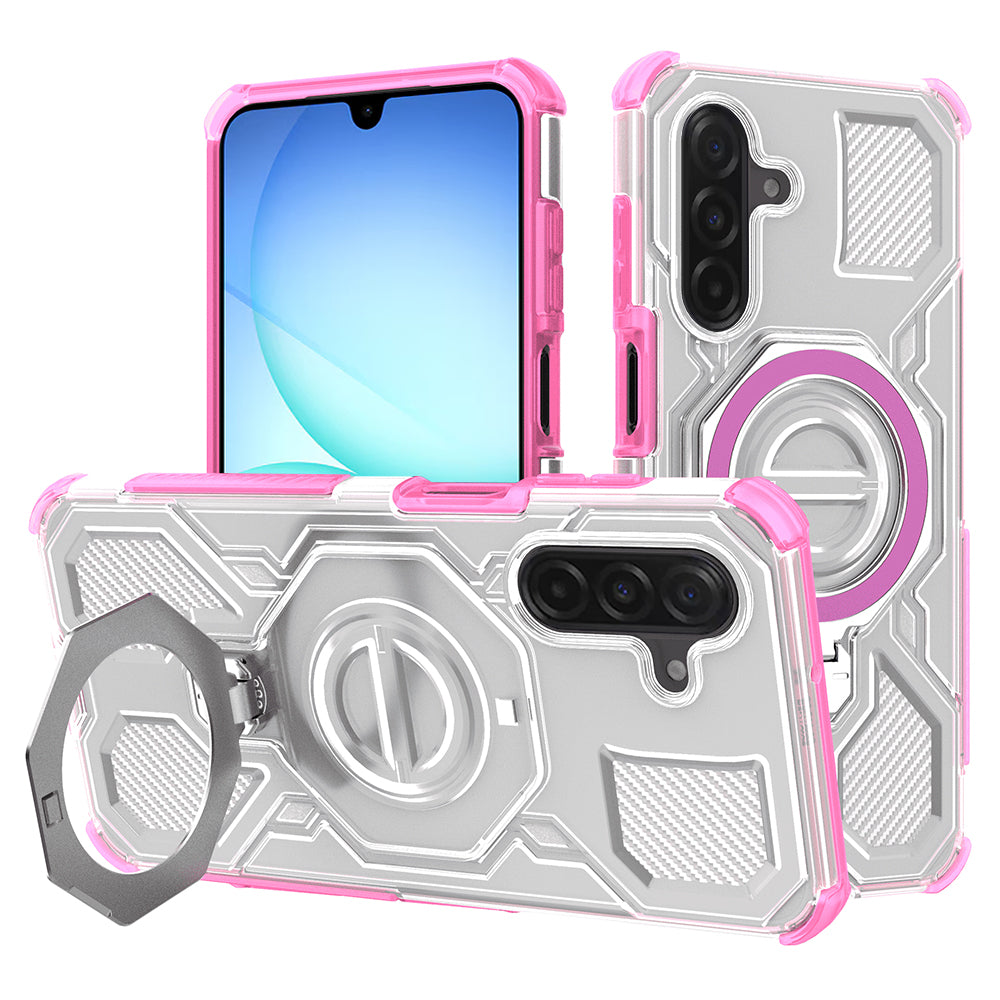 Funda para Samsung Galaxy A17 4G / A17 5G, Techsuit, Carbon Shield Pro, Rosa