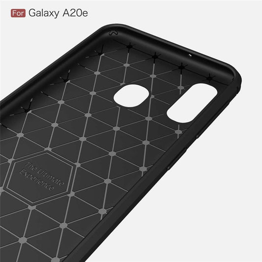 Funda para Samsung Galaxy A20e A202, Techsuit, Carbono, Negra