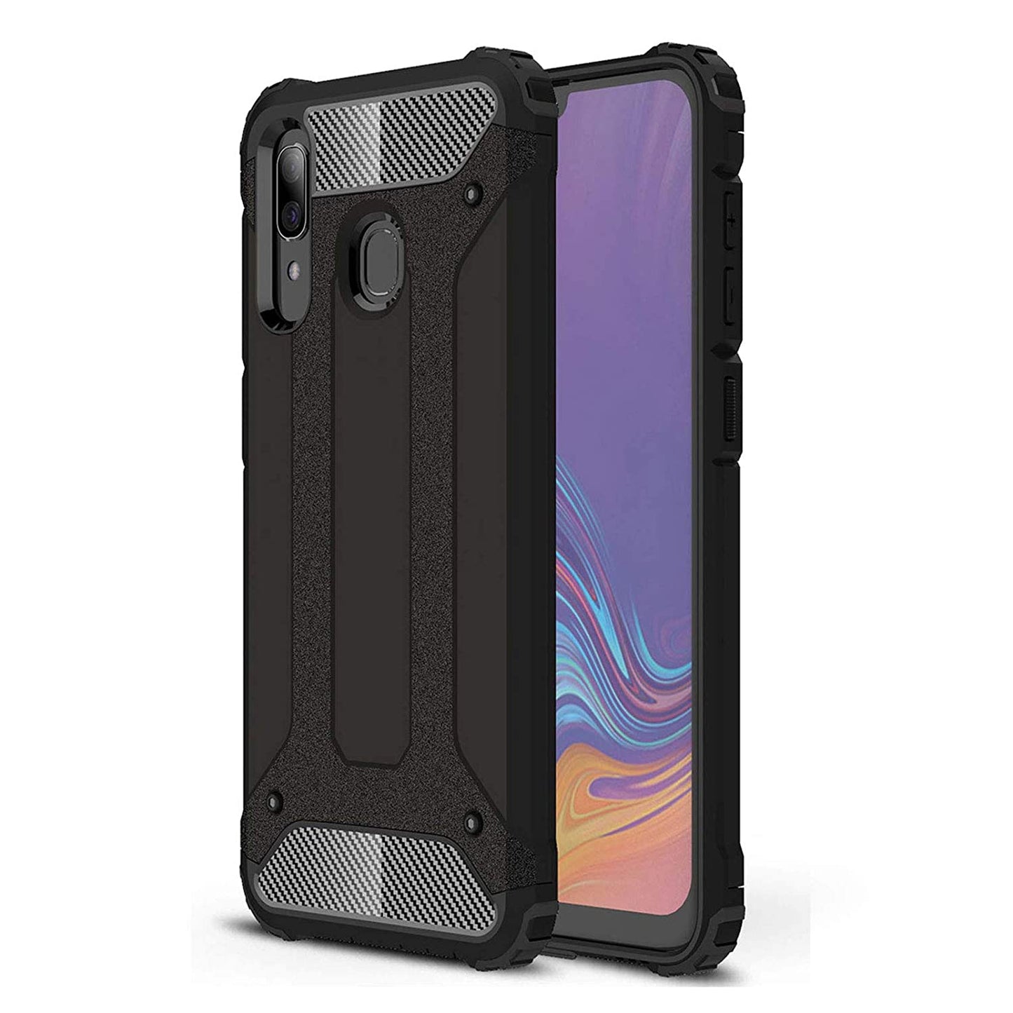 Funda para Samsung Galaxy A20e A202, Techsuit, Hybrid Armor, Negra