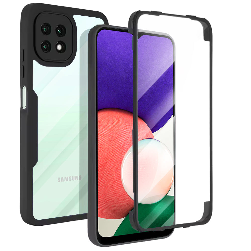 Funda para Samsung Galaxy A22 5G A226, Techsuit, ColorVerse 360, Negra