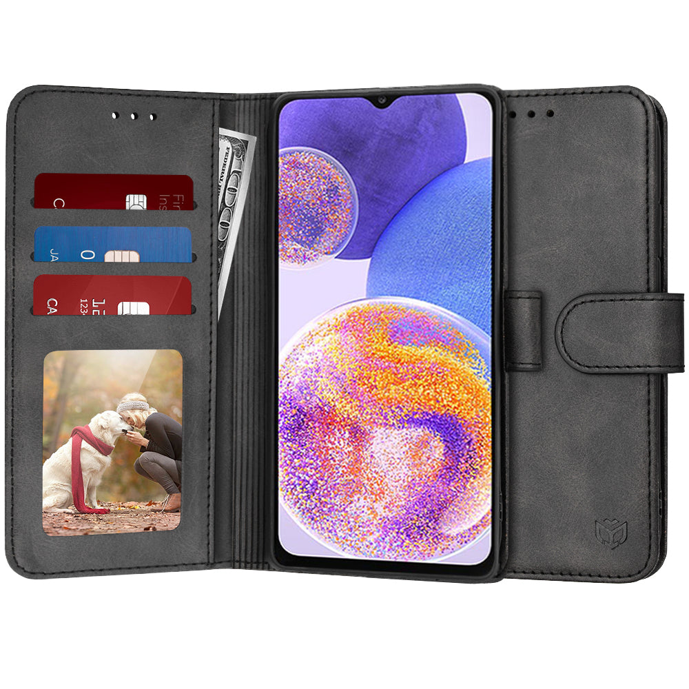Funda para Samsung Galaxy A23 5G A236 / A23 A235, Techsuit, Diary Book, Negra