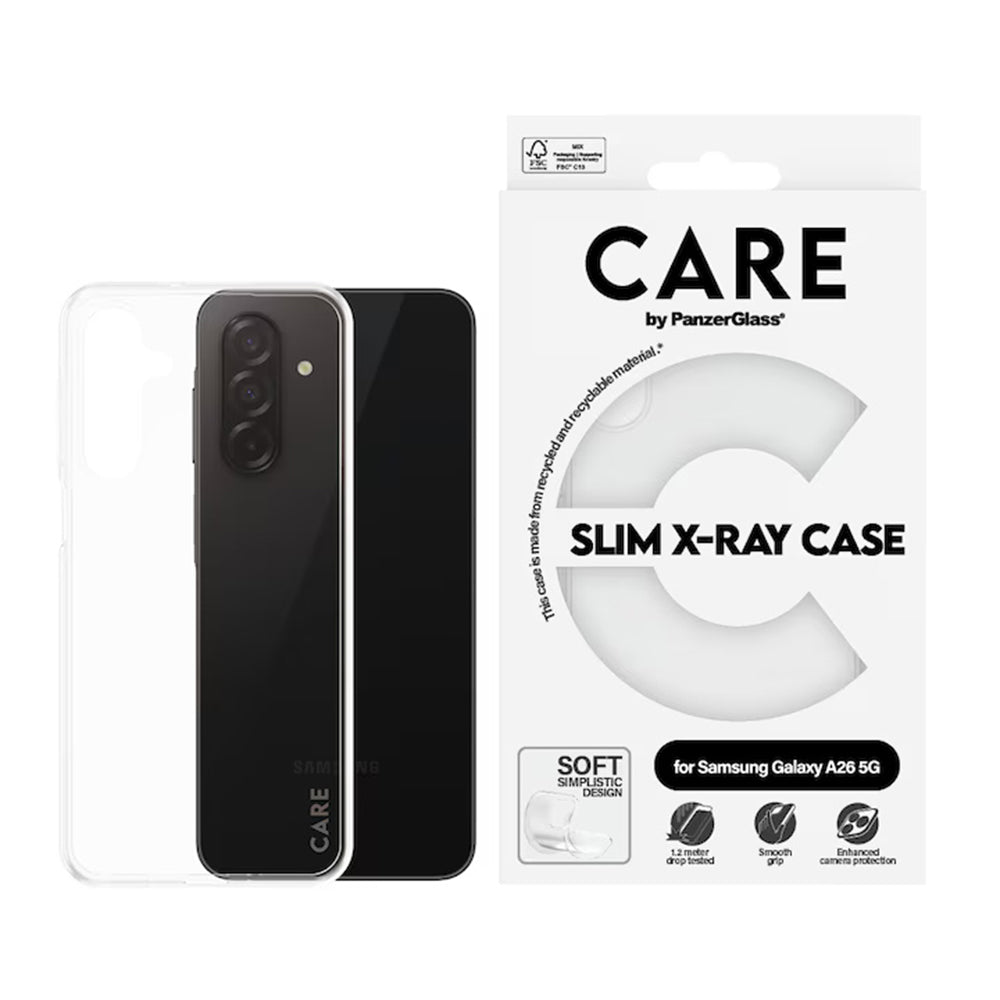 Funda para Samsung Galaxy A26 A266, PanzerGlass, Care Fashionable, Transparente