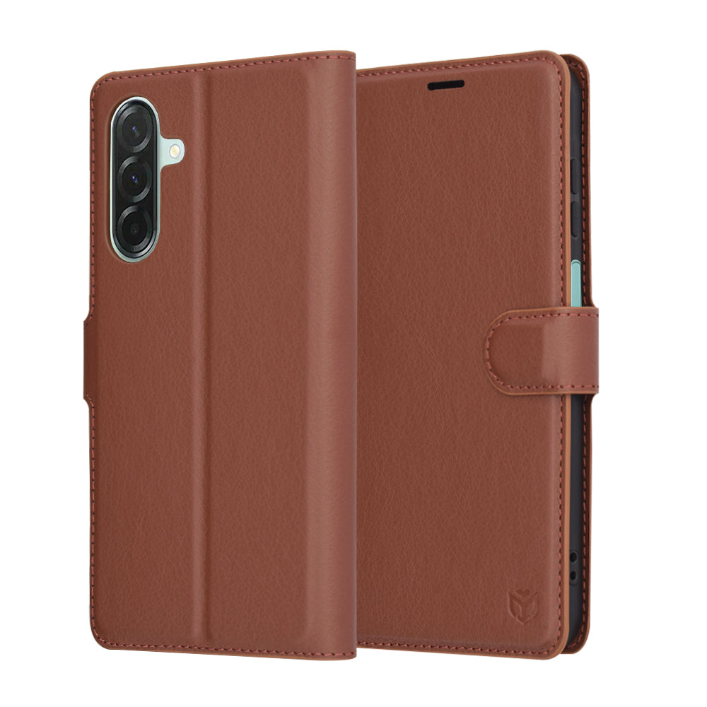 Funda para Samsung Galaxy A26 A266, Techsuit, Leather Folio, Marrón