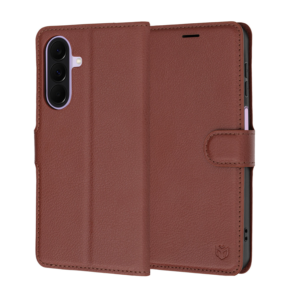 Funda para Samsung Galaxy A27 5G, Techsuit, Leather Folio, Marrón