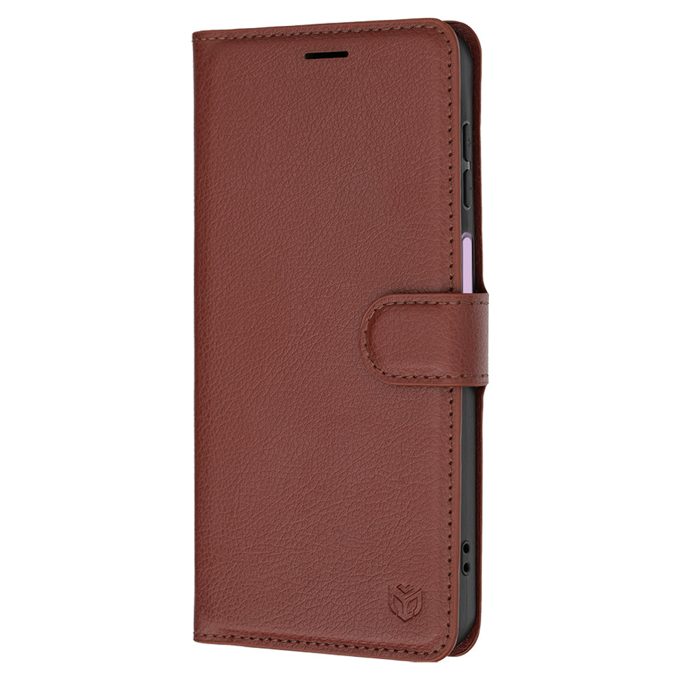 Funda para Samsung Galaxy A27 5G, Techsuit, Leather Folio, Marrón