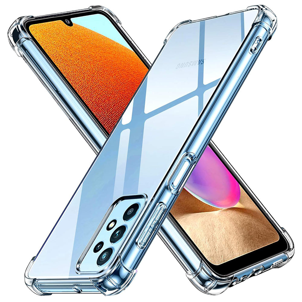 Funda para Samsung Galaxy A32 A325, Techsuit, Antigolpes Transparente, Transparente
