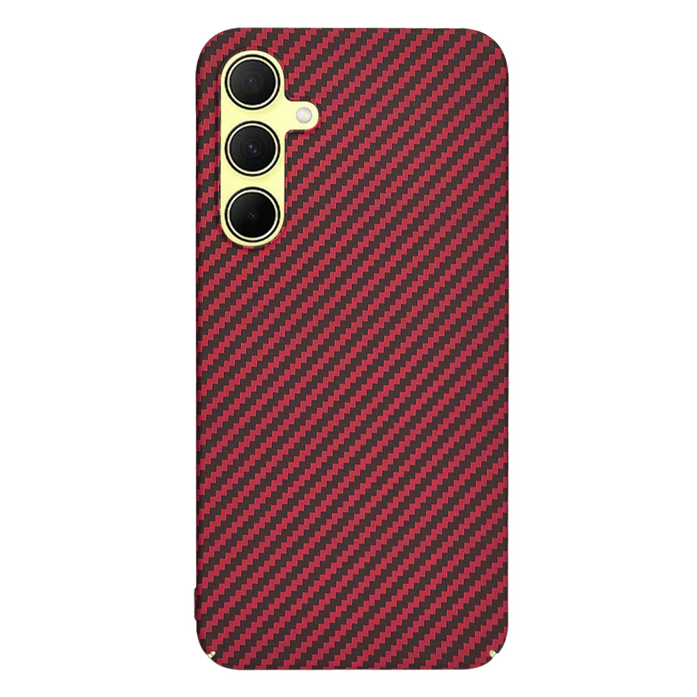 Funda para Samsung Galaxy A35 5G A356, Techsuit, Carbonite FiberShell, Roja