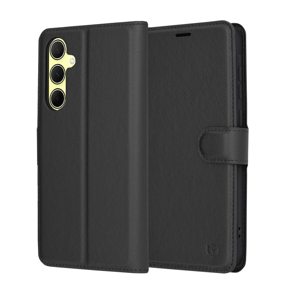 Funda para Samsung Galaxy A35 5G A356, Techsuit, Leather Folio, Negra