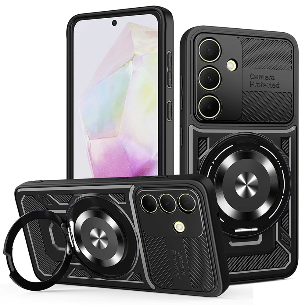 Funda para Samsung Galaxy A35 5G A356, Techsuit, RuggedCam, Negra