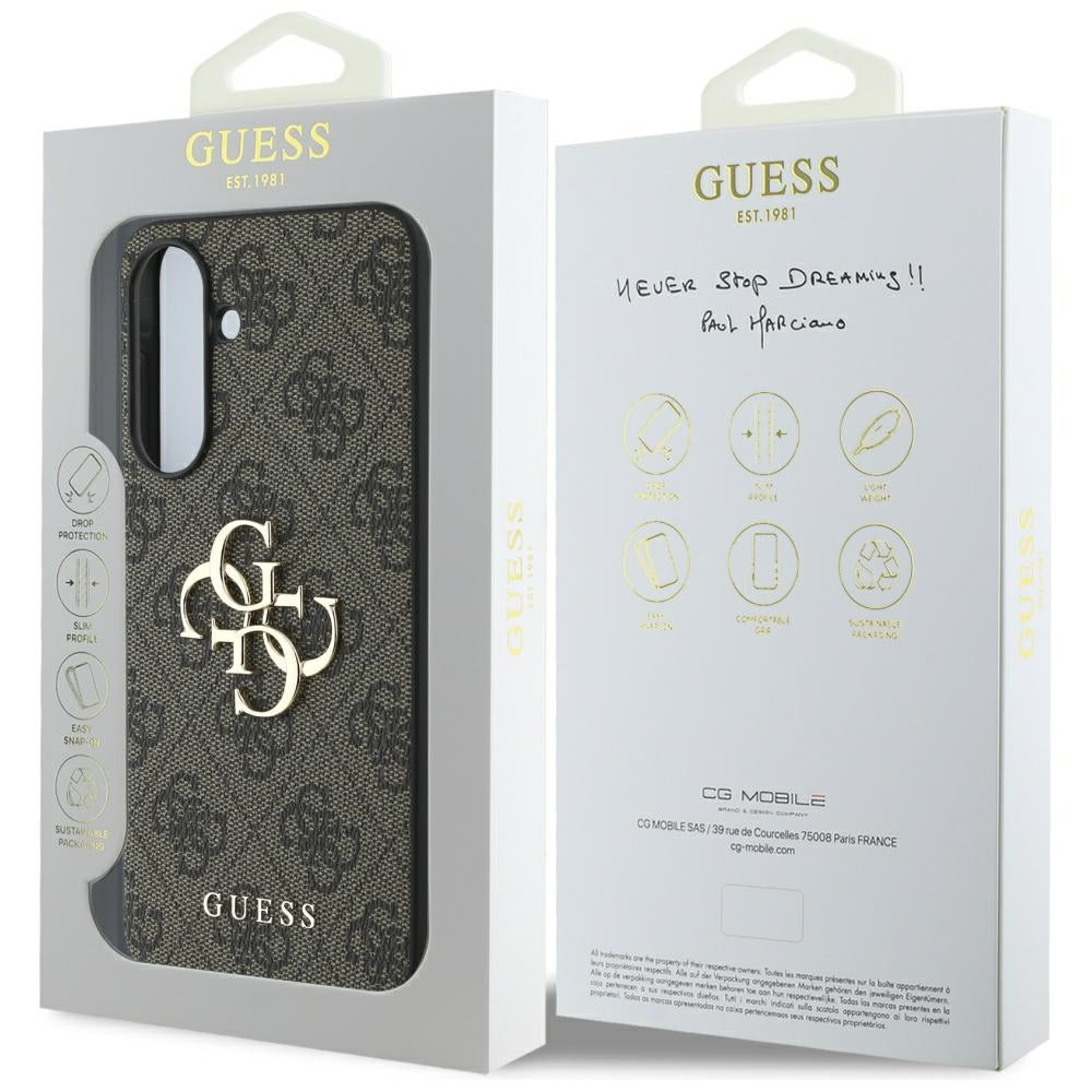 Funda para Samsung Galaxy A36 A366, Guess, 4G Big Logo, Marrón