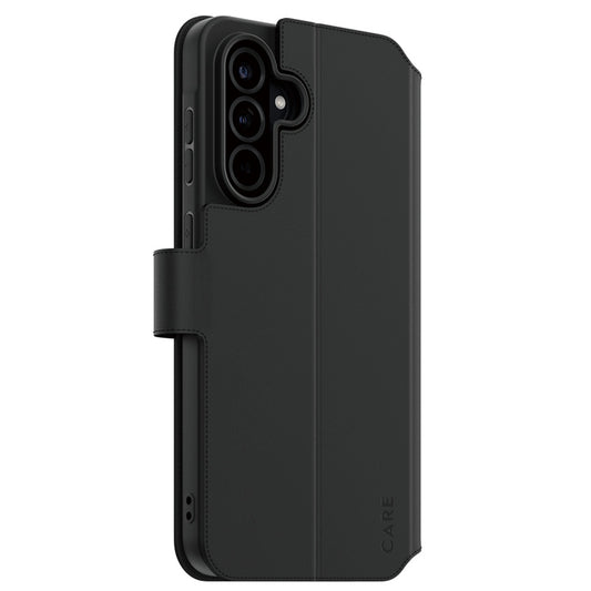 Funda para Samsung Galaxy A36 A366, PanzerGlass, con característica de soporte tipo cartera, Negra